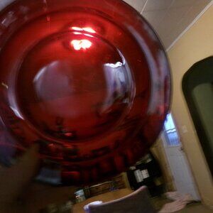 4 vintage dark red  desert plates.